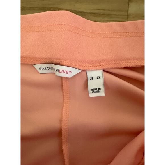Issac Mizrah Live Peach Crop pants, Womens Plus Size 4X, scallop edge - Picture 4 of 6